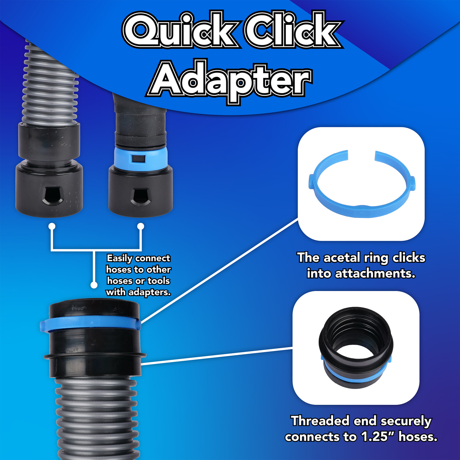 98537 | Aeon Vacuum, Steel Hose Reel, 1.25 Inch x 33 Foot Hose