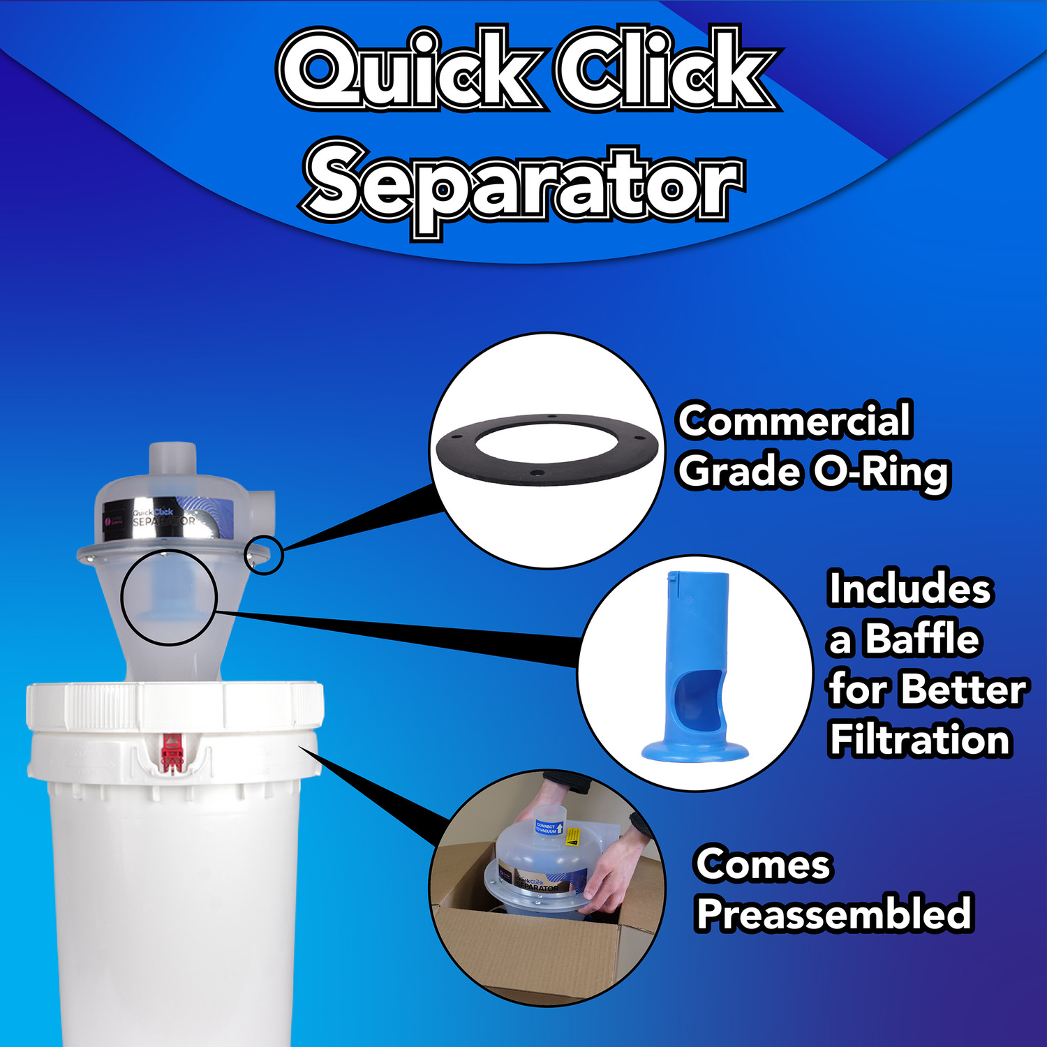 90271 | Assembled Quick Click Dust Separator with 12 Gallon