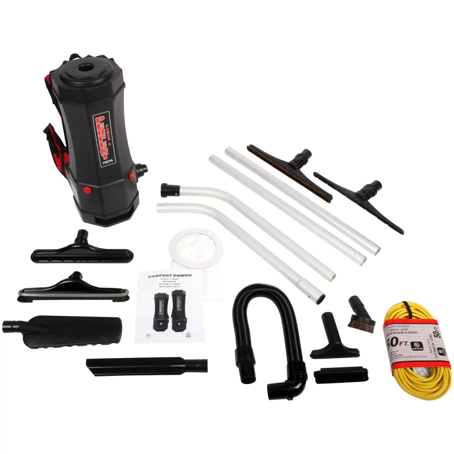 98768 | Perfect Power 6 Quart HEPA Commercial Backpack Vacuum with