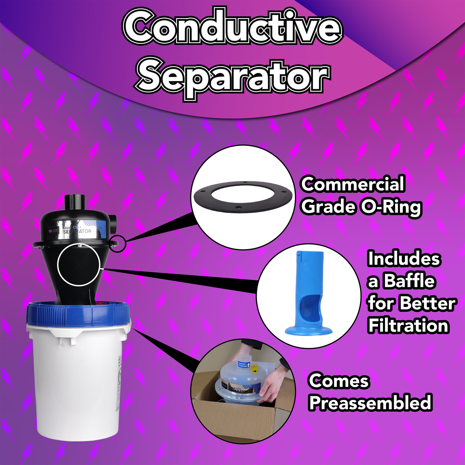 99263 | Static Dissipative Quick Click Wall-Hung Separator with