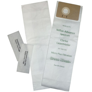 10 Packages of 10 Bags & 2 Micro Filters for Nilfisk-Advance Spectrum