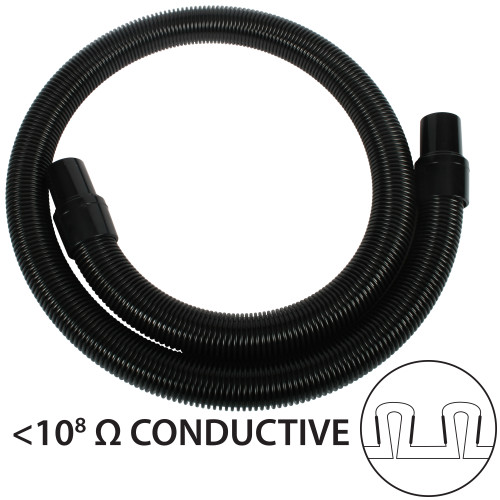 60748 | Anti-Nuisance Discharge Static Dissipative Hose with Ends 1.5 Inch (38.1mm) x 4 Foot (1.22m)