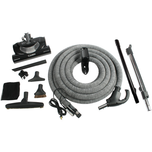 Central Vacuum Accessory Package Including CT20QD Electric Power Nozzle and 35 Foot Universal Total Control Hose