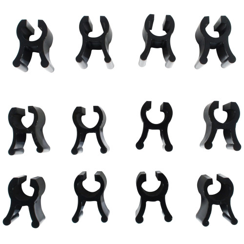 12-Pack of Locking Clips for EarlyGrow Domed Propagators, Black
