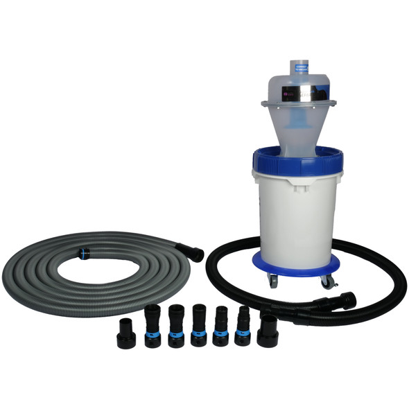 Quick Click separator bucket with dolly, hoses and adapter set. Quick Click separator bucket with dolly, hoses and adapter set.