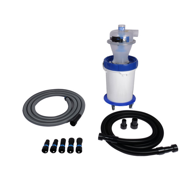 Quick Click separator bucket with dolly, hoses and adapter set. Quick Click separator bucket with dolly, hoses and adapter set.