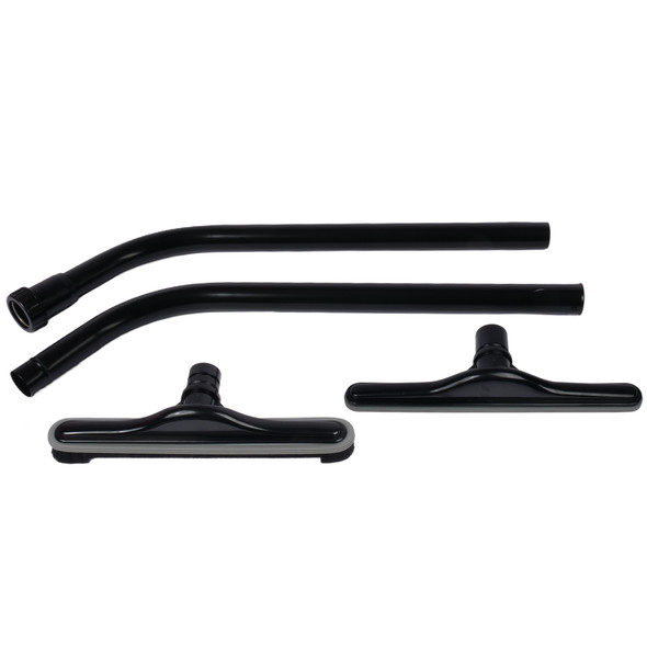 Two-piece S-wand, hard floor brush and carpet tool. Two-piece S-wand, hard floor brush and carpet tool.