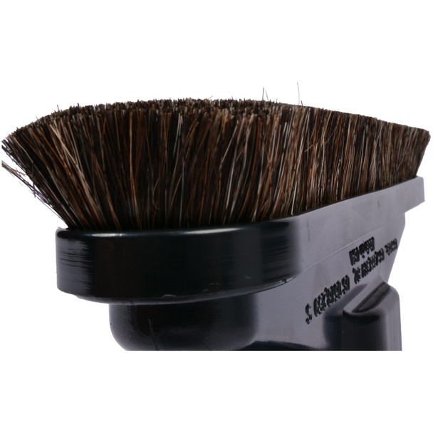 Close-up view of the natural horse hair brush fill on the 8 inch wide Sidewinder.