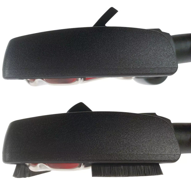 Side view combination tool showing the brush retracted and extended. Side view combination tool showing the brush retracted and extended.