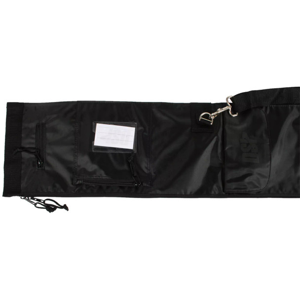 Close up of carbon fiber carrying bag.