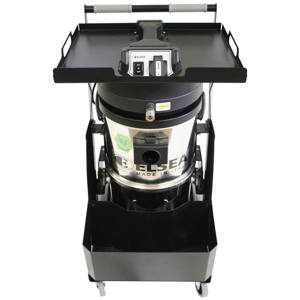 94808 | Mizar Commercial HEPA Fine Particulate Vacuum with Power Pneumatic Tool Hookup and Adapter Set for Source Dust Capture, Stainless Steel