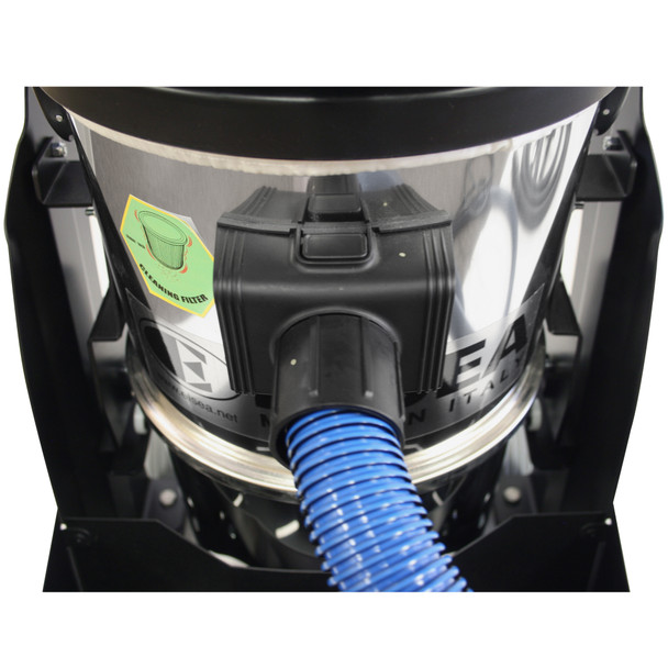 94808 | Mizar Commercial HEPA Fine Particulate Vacuum with Power Pneumatic Tool Hookup and Adapter Set for Source Dust Capture, Stainless Steel