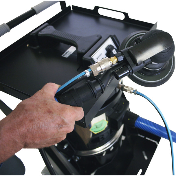 94808 | Mizar Commercial HEPA Fine Particulate Vacuum with Power Pneumatic Tool Hookup and Adapter Set for Source Dust Capture, Stainless Steel