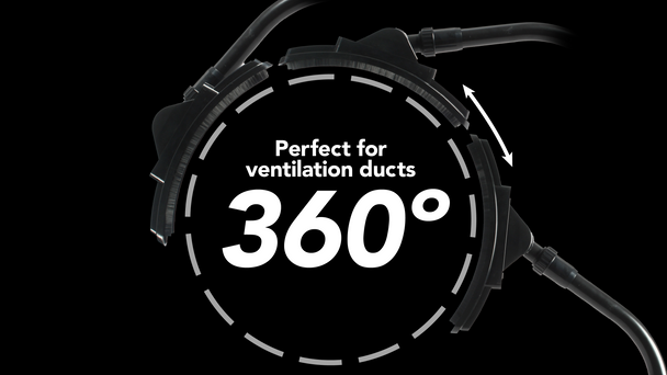 Diagram of a ventilation tool rotating around a circle.