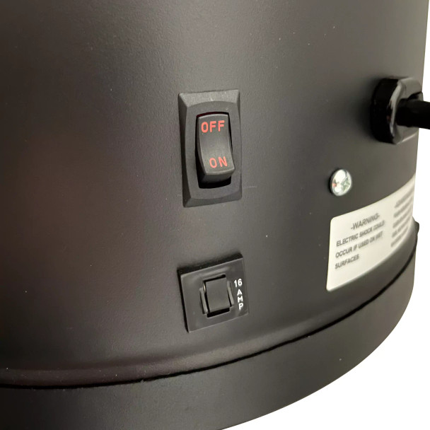 Close up of on/off switch.