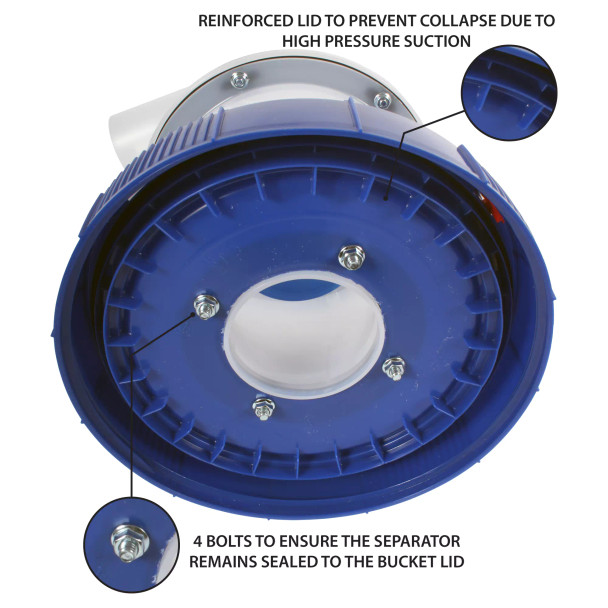 Bottom of lid with separator attached.