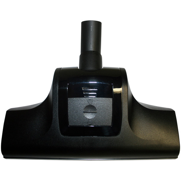 Top view of black turbine nozzle.