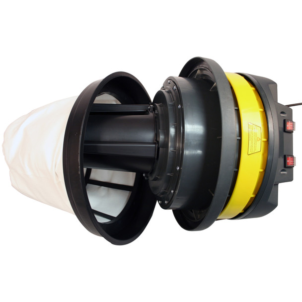 Vacuum motor top with filter basket.