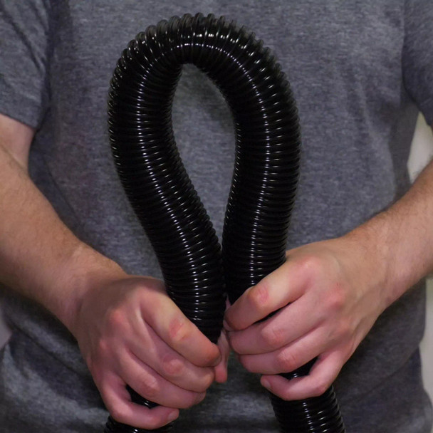Flexing a black Cen-Tec hose.
