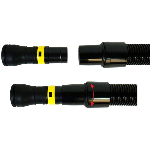 90361 | Quick Click 1.5 Inch Dissipative Dust Collection Adapter, 1.5 Inch Male