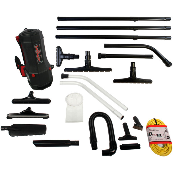 90537 | Commercial Backpack Vacuum with Reach Plaster Dust Accessories