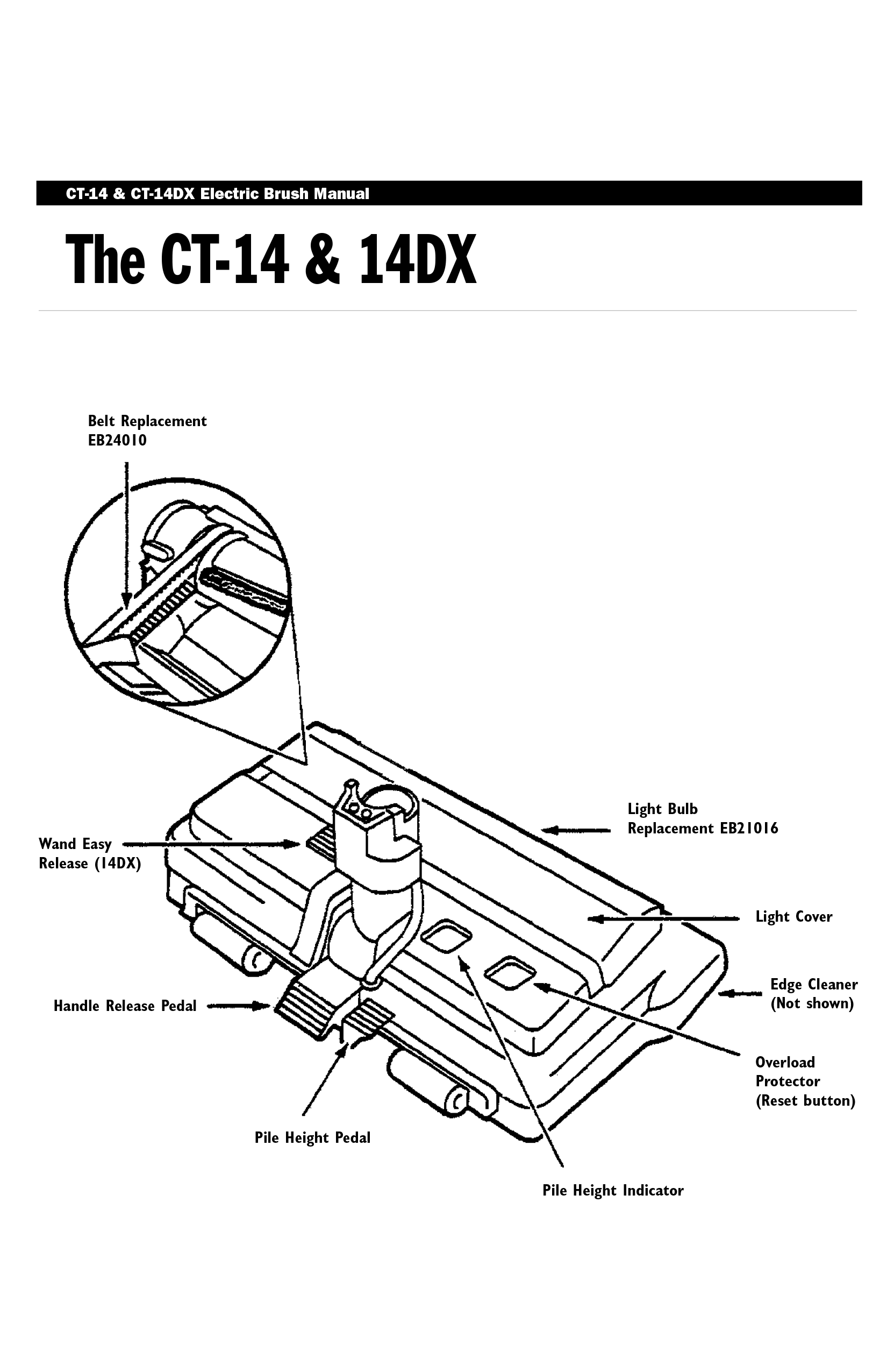 The cover of the manual for the CT-14 and 14DX.