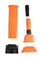 set of orange vacuum cleaning accessories