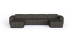 Connect Modular 6 U-Chaise Sectional Flanelle