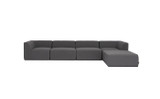 Relax Modular 5 Sofa Chaise Flanelle