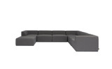 Relax Modular 7 U-Sofa Chaise Sectional Sooty
