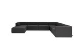 Relax Modular 7 U-Sofa Chaise Sectional Flanelle