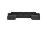 Connect Modular 6 U-Chaise Sectional Sooty