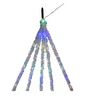 Silver Iridescent Tinsel with 100 Multicolor Superbright LED Cascading Lights 6.5'