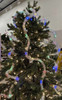 Silver Iridescent Tinsel with 100 Multicolor Superbright LED Cascading Lights 6.5'