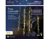LED Warm White Tree Cascade 1080 Light Set 7.8 ft. with Black Wirecluster