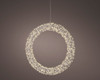 Micro LED Warm White Metal Wreath Frame Light Set 23" D 720lts on Silver Wire