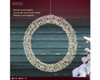 Micro LED Warm White Metal Wreath Frame Light Set 23" D 720lts on Silver Wire