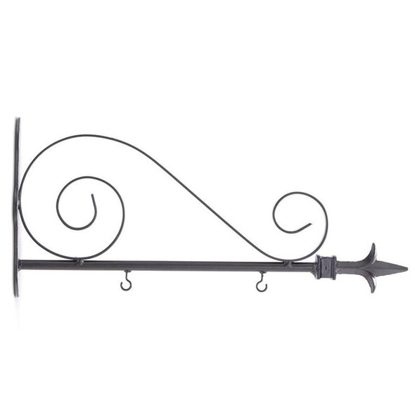 Black Metal Scroll Arrow Holder  17.5" 