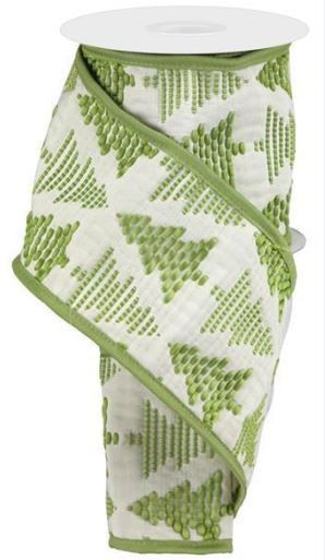 Embroidered Pine Tree Ribbon