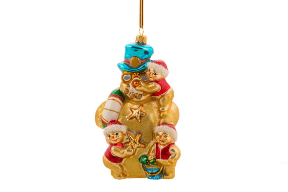 Huras Family Beach Lovin' Snowman Ornament