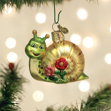Old World Smiley Snail Ornament