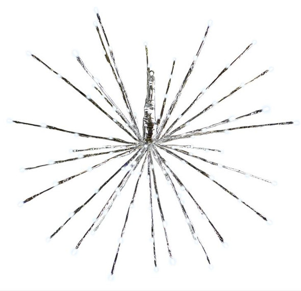 LED 3D Pure White on Silver Radiant Blast  24"