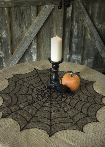 Spider Web Round Table Topper  30"