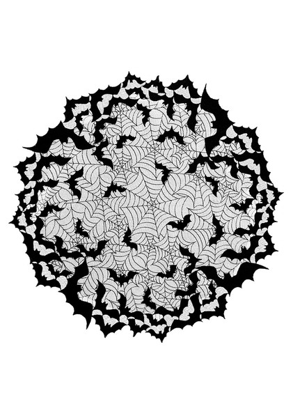 Going Batty Black Round Topper 44"