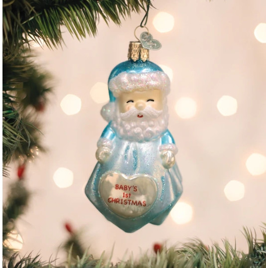 Baby Boys First Santa Lovey Ornament