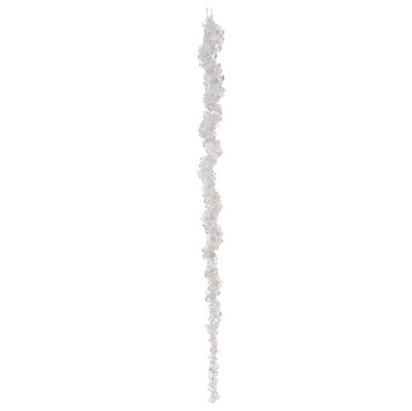 Beaded Icicle Ornament Clear 18"