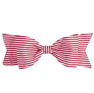 Stripe Bow with Clip 15.5"