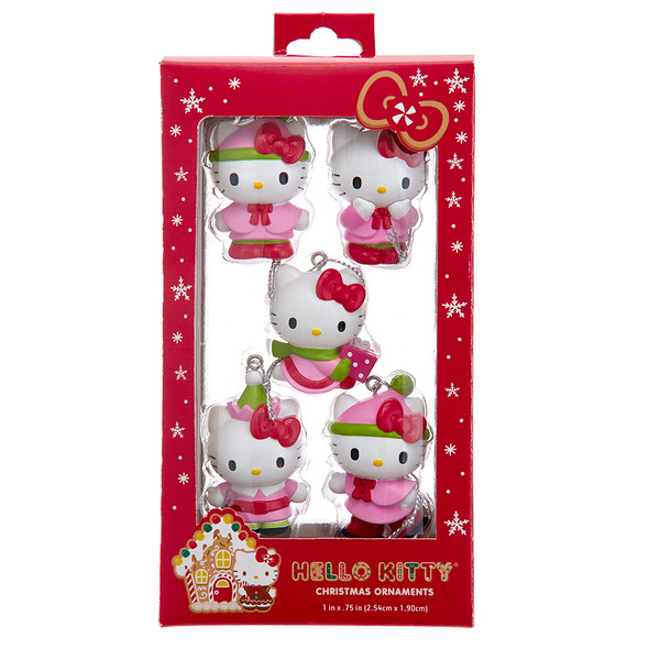 Hello Kitty Mini Ornaments 5 PC Box