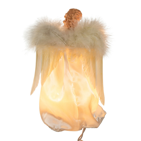 Ivory and Gold Angel Treetop 10-Light  9"