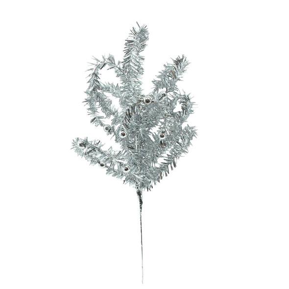 Tinsel Loop Spray Silver 18"